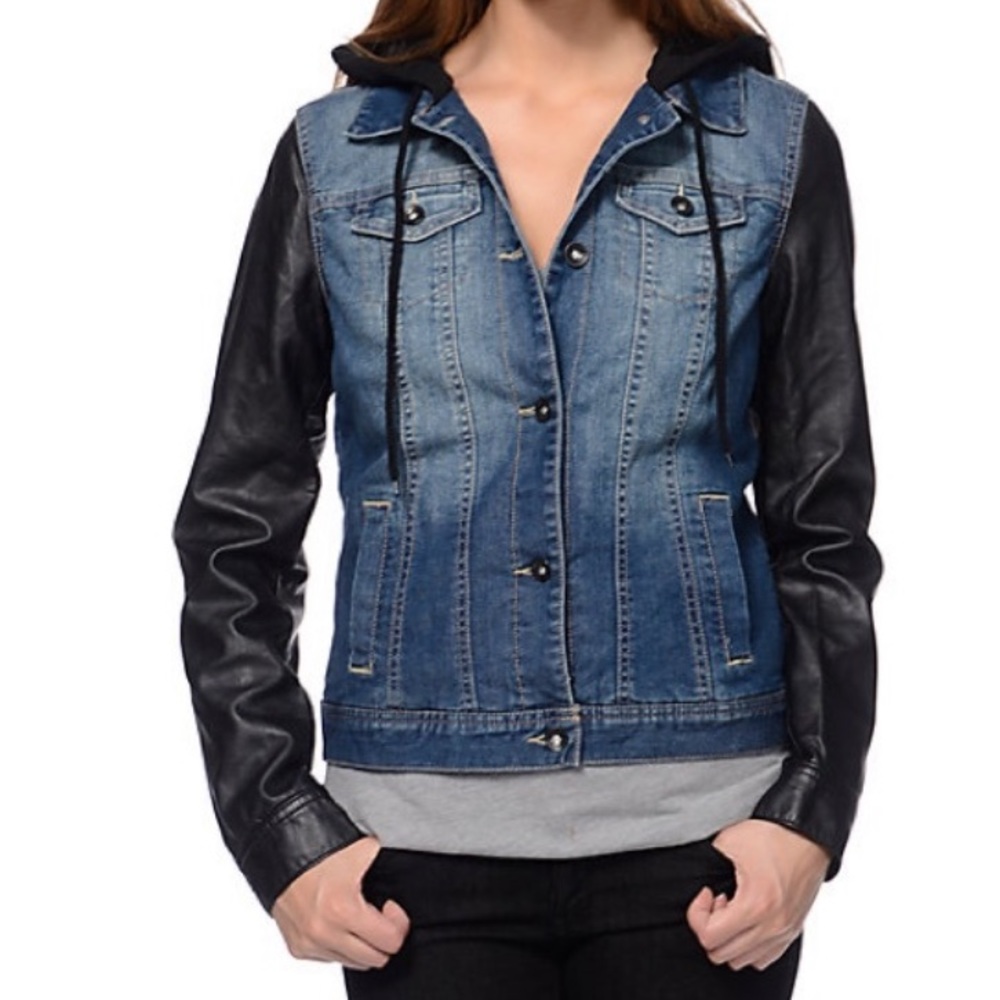 Dravus Hendrix Hooded Denim Vest Jacket